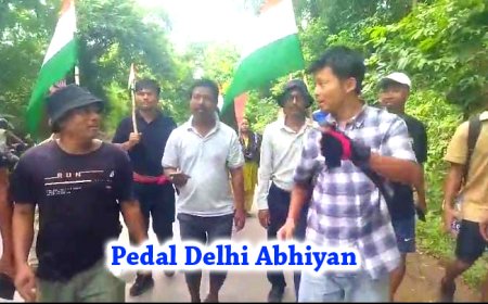Carrying the Hopes of Tiprasa People, David Murasing Begins Historic Pedal March from Agartala to Delhi