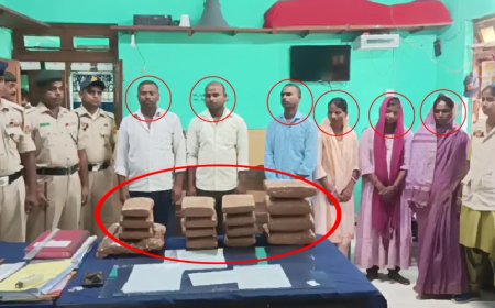 Major Drug Bust in Tripura: 7 Ganja Smugglers from Bihar Nabbed with 20 Kg Cannabis in Kalyanpur