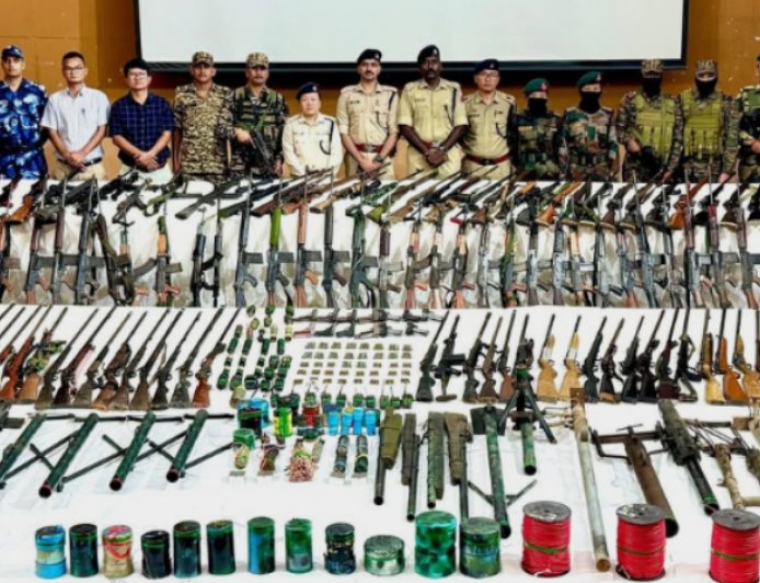 203 Weapons Seized in Massive Manipur Crackdown Across Hill Districts