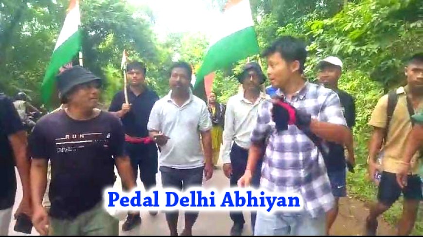 Carrying the Hopes of Tiprasa People, David Murasing Begins Historic Pedal March from Agartala to Delhi