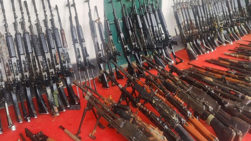 Major Cache of Arms and Ammunition Recovered in Manipur During Joint Security Operation
