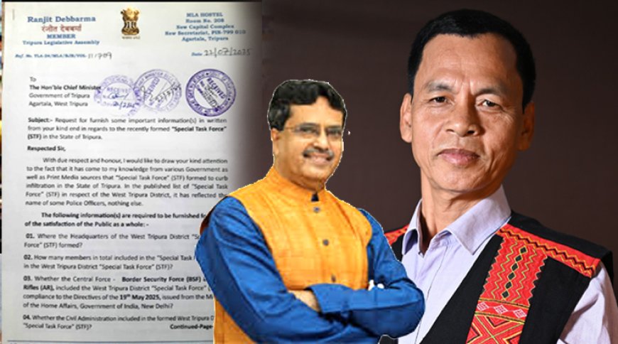 "The Tiger MLA" Ranjit Debbarma Raises Alarm Over Infiltration: Demands Transparency on Special Task Force Operations in Tripura