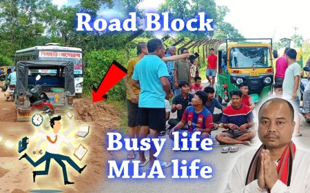 "Busy MLA Sanjoy Manik Tripura Finally Meets a Roadblock — Public Builds One for Him!"