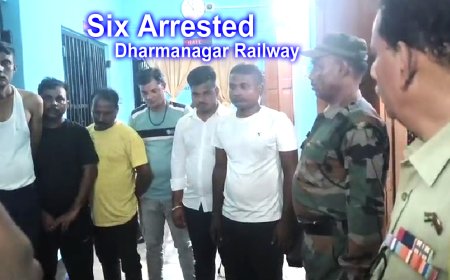 Huge Consignment of Ganja Seized at Dharmanagar Railway Station, Six Arrested