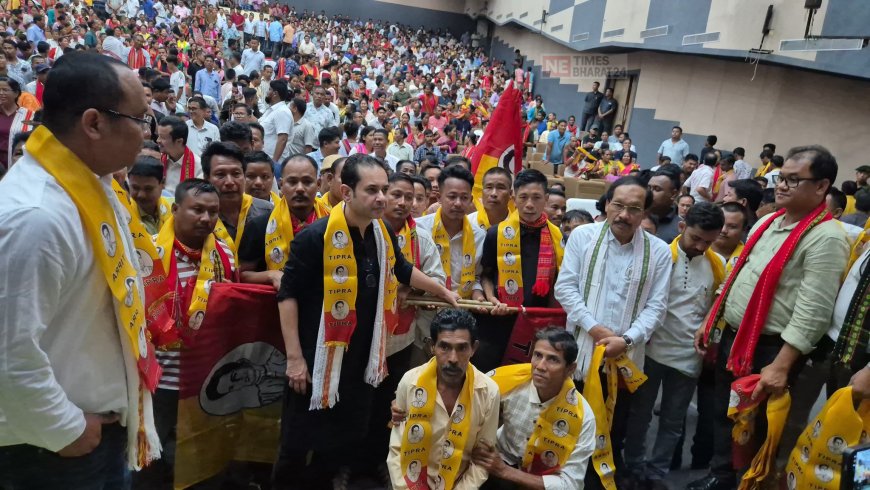 Thousands Join Tipra Motha at Mega Joining Program in Agartala