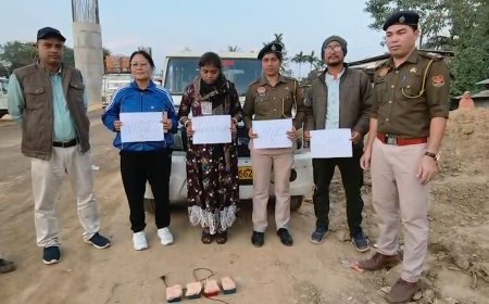 Woman Arrested with Brown Sugar Worth Over ₹7 Lakh Near Teliamura Railway Station