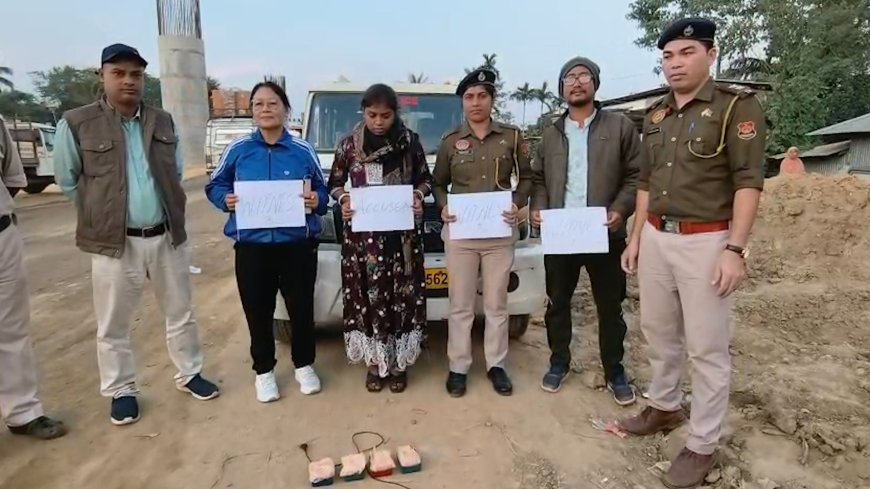 Woman Arrested with Brown Sugar Worth Over ₹7 Lakh Near Teliamura Railway Station