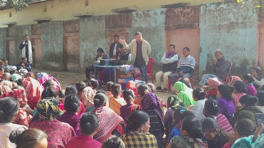 Karbook Mandal Distributes Rignai at Pati Chari Village Council