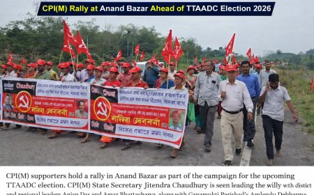 Election Rally Held at Anand Bazar Ahead of ADC Polls