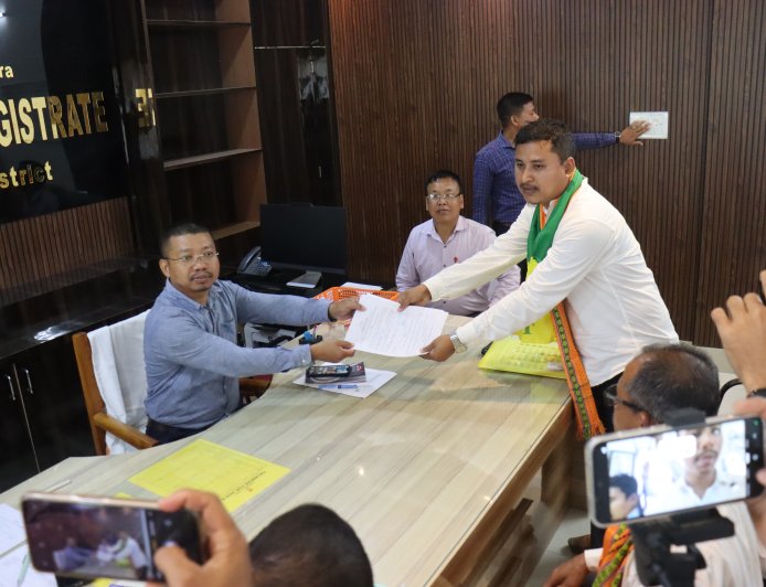 IPFT Candidate Pranab Tripura Files Nomination from 25 Nutunbazar–Malbasa Seat