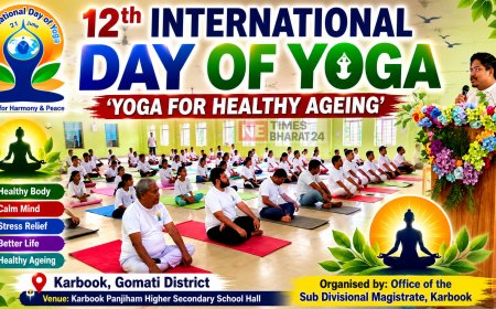 International Day of Yoga Observed at Karbook with the Theme 'Yoga for Healthy Ageing'