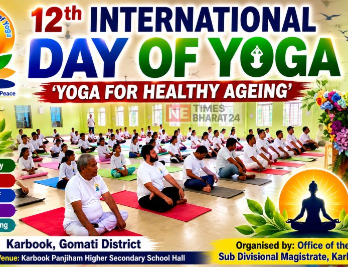 International Day of Yoga Observed at Karbook with the Theme 'Yoga for Healthy Ageing'