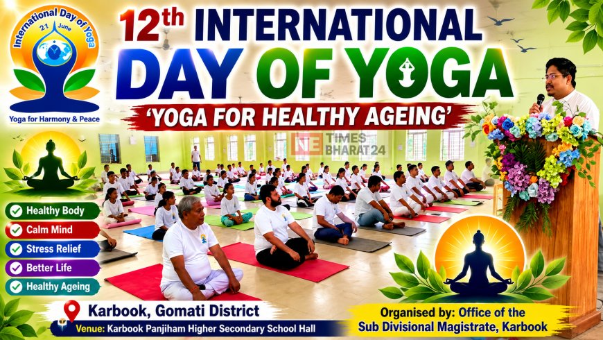 International Day of Yoga Observed at Karbook with the Theme 'Yoga for Healthy Ageing'