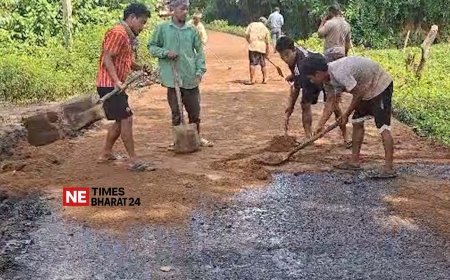Karbook–Bhagaban Tila Road Maintenance Work Raises Questions; Locals Demand Proper Quality Control