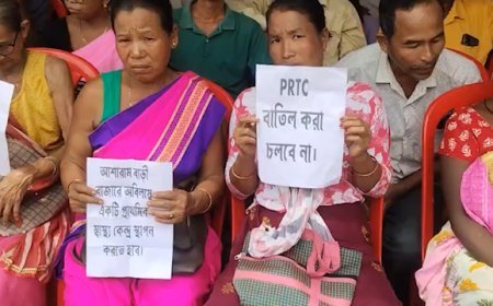 GMP, TYF and TSU Hold Mass Sit-In in Khowai Over Nine-Point Charter of Demands