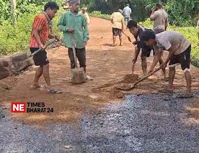 Karbook–Bhagaban Tila Road Maintenance Work Raises Questions; Locals Demand Proper Quality Control