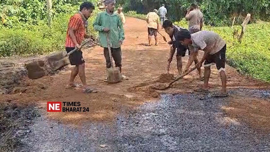 Karbook–Bhagaban Tila Road Maintenance Work Raises Questions; Locals Demand Proper Quality Control