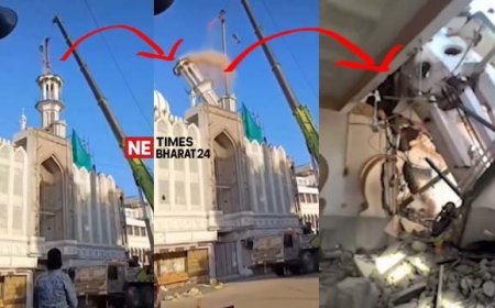 Ujjain Shahi Masjid Minaret Falls During Removal Work, Roof Damaged